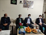 دیدار فرماندار پیشوا با خانواده شهید مدافع حرم «سیدناصر حسینی»