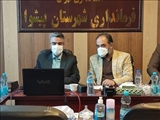 وبینار / حضور فرماندار پیشوا در ستاد استانی مقابله با کرونا 