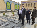 سفر استاندار تهران به پیشوا/ مهندس منصوری امامزاده جعفر(ع) را زیارت و به مقام شامخ شهیدان پیشوا ادای احترام کرد