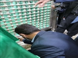 ضریح مطهر امامزاده جعفر(ع) پیشوا غبارروبی شد