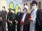 گلباران مزار شهدای شهرستان پیشوا در ایام الله دهه فجر